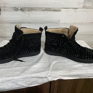 Christian Louboutin Men’s Spike Sneakers (red bottom)